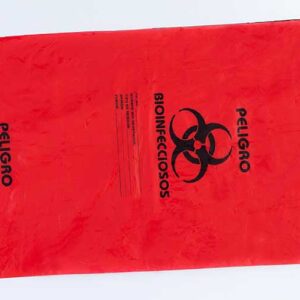 Para residuos hospitalarios rojas con pictograma