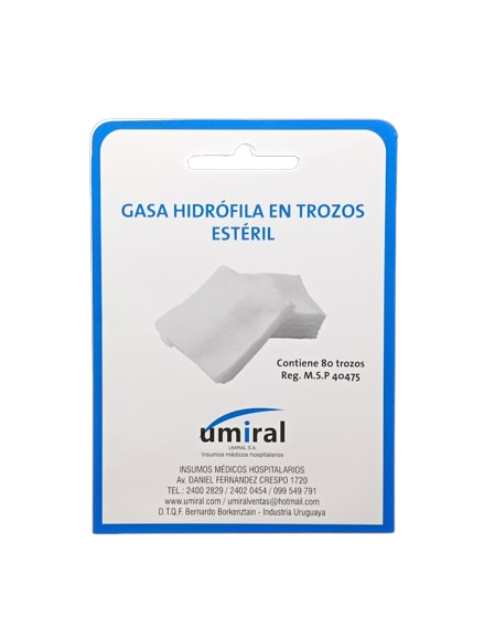Sobres de gasa en trozos