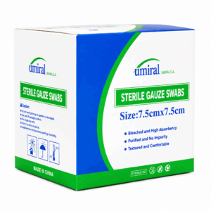 Compresa de gasa 7,5cm x 7,5cm en 20 unidades